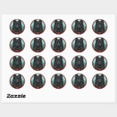 Coole rashond ronde sticker (Vel)
