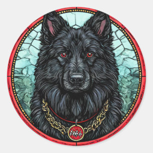 Coole rashond ronde sticker