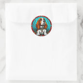 Coole rashond ronde sticker (Tas)