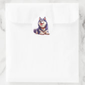 Coole rashond ronde sticker (Tas)