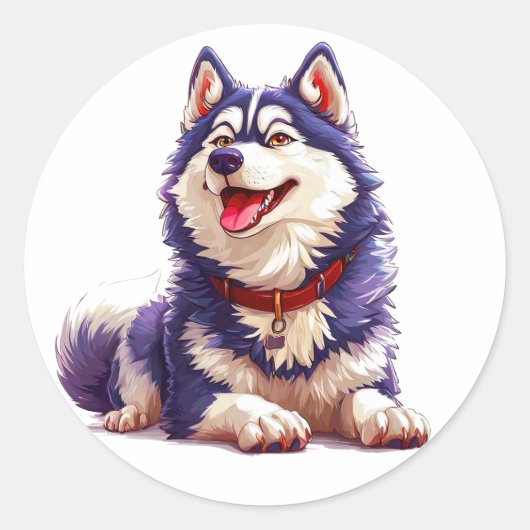 Coole rashond ronde sticker (Voorkant)