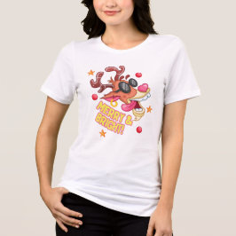 Coole Rendier Merry Bright Vakantie Tri-Blend Shirt