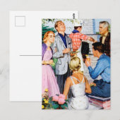 coole retro  bbq briefkaart (Voorkant / Achterkant)