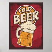 coole retro bierbar poster (Voorkant)