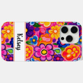 Coole Retro Bloem Personalized Case-Mate iPhone Case (Achterkant (horizontaal))