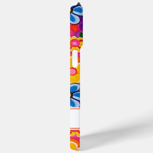 Coole Retro Bloem Personalized Case-Mate iPhone Case (Achterkant / Rechts)