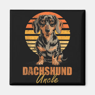 Coole Retro Daschund Oom Grappige Vintage Hond Lie Magneet