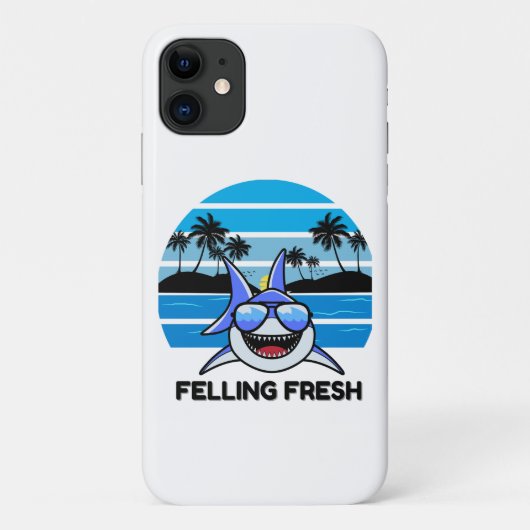 Coole Retro Haai met Zonnebril Case-Mate iPhone Case (Achterkant)