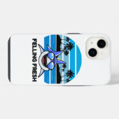 Coole Retro Haai met Zonnebril iPhone Hoesje (Achterkant horizontaal)