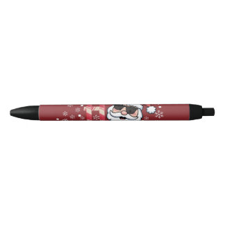 Coole Retro Kerstman Kerst Rode Bandana Sjaal Zwarte Inkt Pen