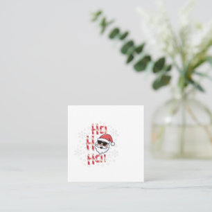 Coole Retro Kerstman Zonnebril Kerst Sleutelhanger Vierkante Visitekaartje