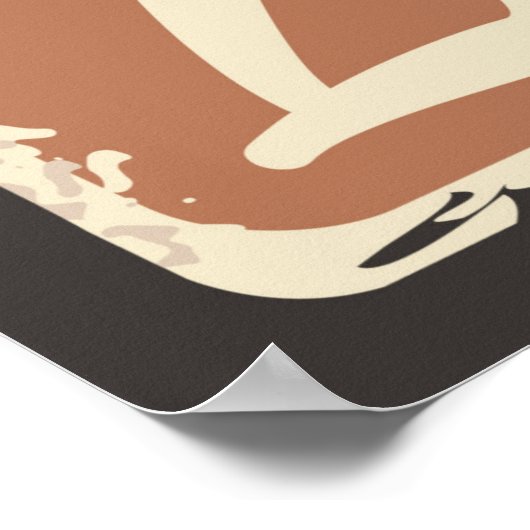 coole retro  koffie poster (Hoek)