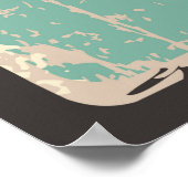 coole retro koffiebar woordkunst poster (Hoek)