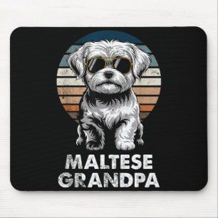 Coole Retro Maltese Opa Grappige Vintage Hondeneig Muismat