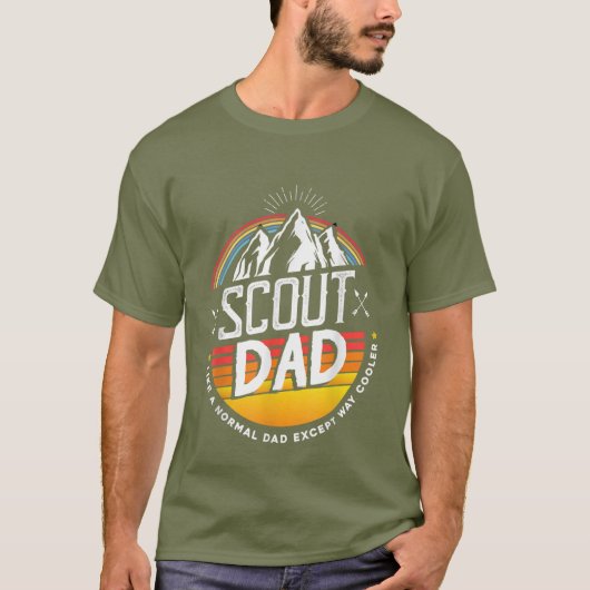 coole retro scout Pap woordkunst T-shirt (Voorkant)
