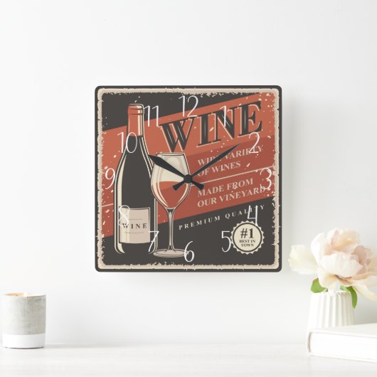 coole retro-wc vierkante klok (Huis)