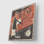 coole retro-wc vierkante klok (Hoek)