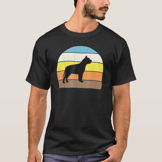 Coole Retro Zonsondergang Pit Bulls Geweldige Pitb T-shirt (Voorkant)