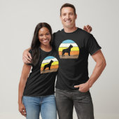Coole Retro Zonsondergang Pit Bulls Geweldige Pitb T-shirt (Unisex)