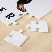 Coole Rocker Dachshund Hond Speelt Elektrische Git Legpuzzel (Zijkant)