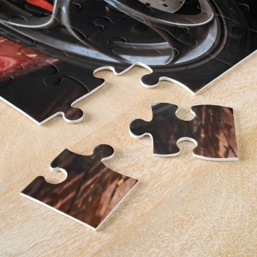 coole rode auto legpuzzel (Zijkant)