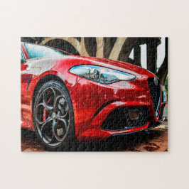 coole rode auto legpuzzel