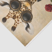 Coole Romantische Giraf + Rode Roos AH2 Découpage Tissuepapier (Detail)