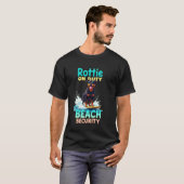 Coole Rottweiler Surfende Hond T-shirt (Voorkant volledig)
