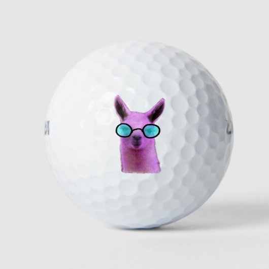Coole roze lama! Golfballen (Voorkant)