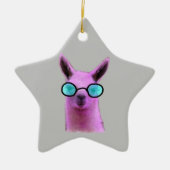 Coole Roze Lama! Keramisch Ornament (Voorkant)