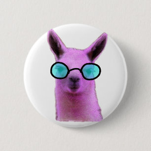 Coole Roze Lama! Ronde Button 5,7 Cm