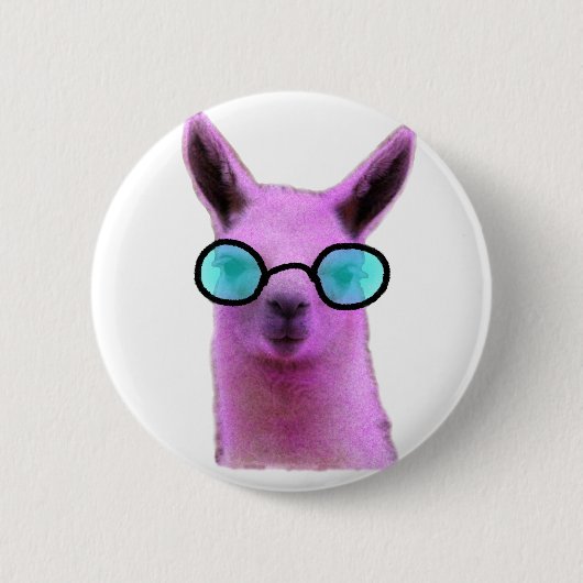 Coole Roze Lama! Ronde Button 5,7 Cm (Voorkant)