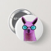 Coole Roze Lama! Ronde Button 5,7 Cm (Voorkant /achterkant)
