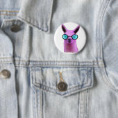 Coole Roze Lama! Ronde Button 5,7 Cm (In situ)