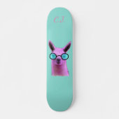 Coole roze lama! Teenslippers Skateboard Deck (Voorkant)