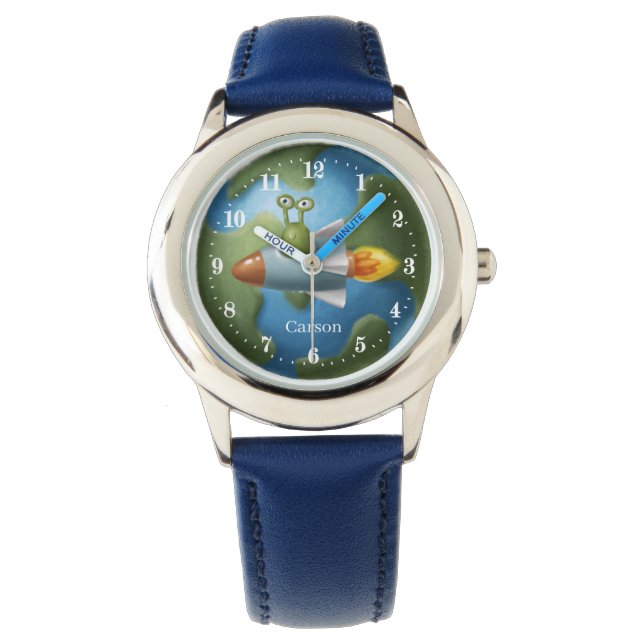 coole ruimte buitenaardse liefhebbers voegen naam  horloge (Voorkant)