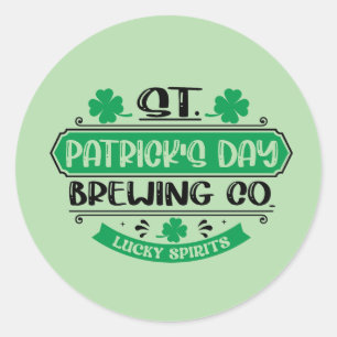 Coole Saint Patrick's Day brouwerij Ronde Sticker