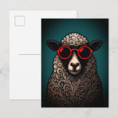 Coole Schaap Muurkunst Briefkaart (Voorkant / Achterkant)