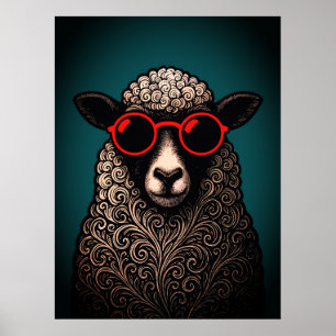 Coole Schapen Muur Kunst Poster