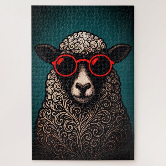 Coole Schapen Muurkunst Legpuzzel (Verticaal)