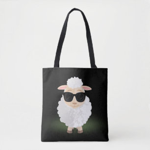 Coole Schapen Zonnebril Neon Groen Esthetisch Tote Bag