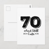 coole schattige 70ste verjaardag citaat gezegden briefkaart (Voorkant / Achterkant)