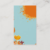 coole, schattige, kleurrijke template voor visitek visitekaartje (Achterkant)