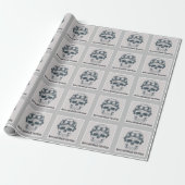 Coole Schedel Prettig Kerst Naam Cadeaupapier (Uitgerold)