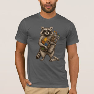 Coole schilder wasbeer illustratie t-shirt