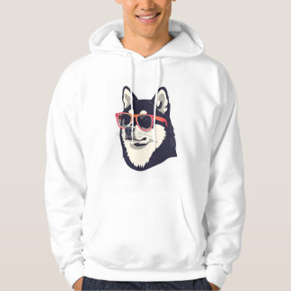 Coole Shiba Inu-hond met zonnebril Hoodie T-shirt