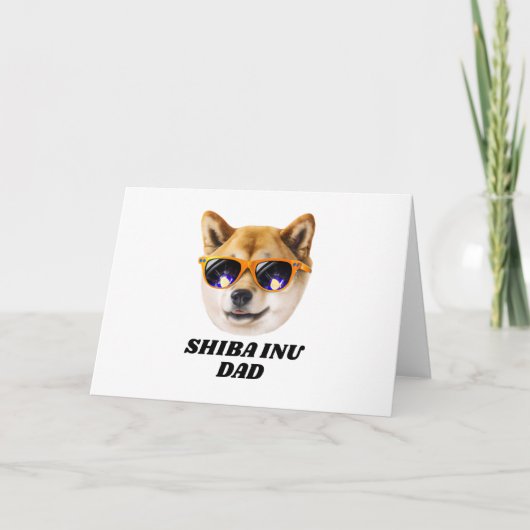 Coole Shiba Inu Vader met Bril Vaderdag Kaart (Voorkant)