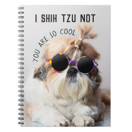 Coole Shih Tzu Niet leuk knuffel zonnebril foto Notitieboek