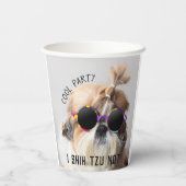 Coole Shih Tzu Niet leuk schattige Zonnebril party Papieren Bekers (Achterkant)