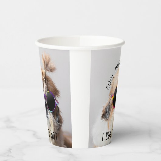 Coole Shih Tzu Niet leuk schattige Zonnebril party Papieren Bekers (Links)